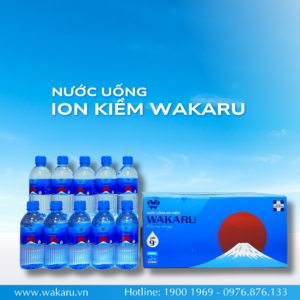 Nước uống ion kiềm wakaru chai 330ml